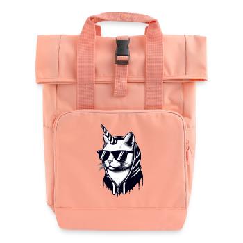 Uni-Cat-Straße - Rolltop Rucksack mit zwei Griffen - Chintzrosa - Vorne
