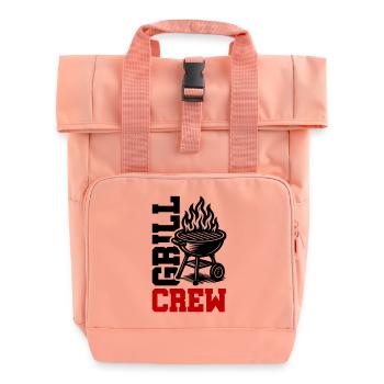 Grill Crew - Roll Top Backpack with Two Handles - chintz rose - Front