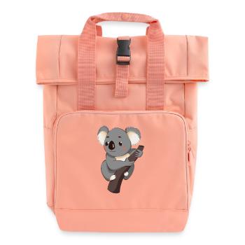 Koala - Roll Top Backpack with Two Handles - chintz rose - Front