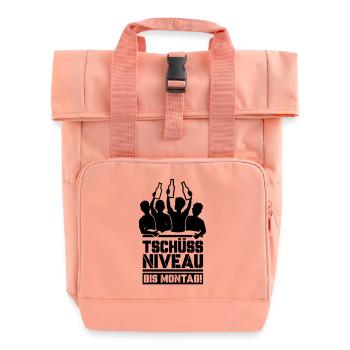 Tschüss Niveau bis Montag - Rolltop Rucksack mit zwei Griffen - Chintzrosa - Vorne