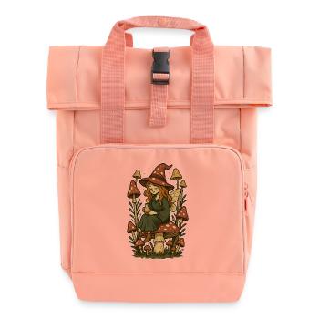 Märchenhafte Waldzauber-Fee - Rolltop Rucksack mit zwei Griffen - Chintzrosa - Vorne