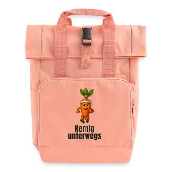 Copieux sur le pouce - caricature de carotte et de légume - Sac à dos Roll Top à deux anses - rose liberty - Devant