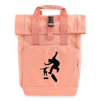 Skateboard - Roll Top Backpack with Two Handles - chintz rose - Front