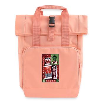 Haile Selassie I Jah Rastafari Rasta Reggae Roots  - Rolltop Rucksack mit zwei Griffen - Chintzrosa - Vorne