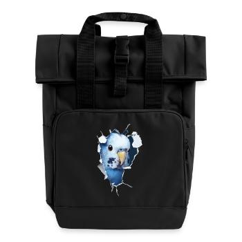 Perruche ondulée - Sac à dos Roll Top à deux anses - noir - Devant