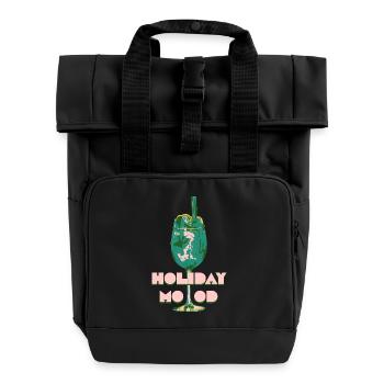 HOLIDAY FASHION - Roll Top Backpack with Two Handles - black - Front