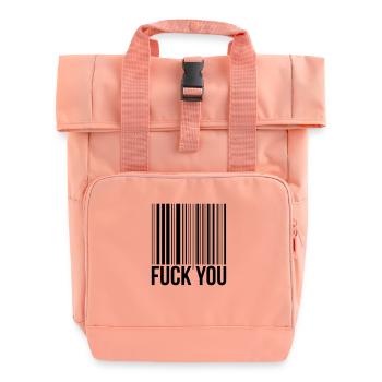 barcode fuck you - Rolltop Rucksack mit zwei Griffen - Chintzrosa - Vorne
