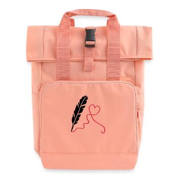 feder_love_2 - Roll Top Backpack with Two Handles - chintz rose - Front