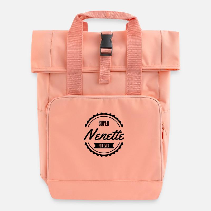 super nenette bébé - Sac à dos Roll Top à deux anses - rose liberty