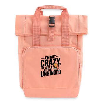 Ich bin nicht verrückt, ich bin nur ein bisschen verwirrt - Rolltop Rucksack mit zwei Griffen - Chintzrosa - Vorne