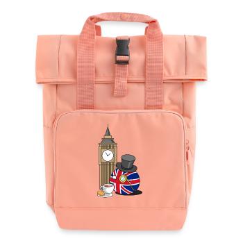 GreatBritainBall - Rolltop Rucksack mit zwei Griffen - Chintzrosa - Vorne