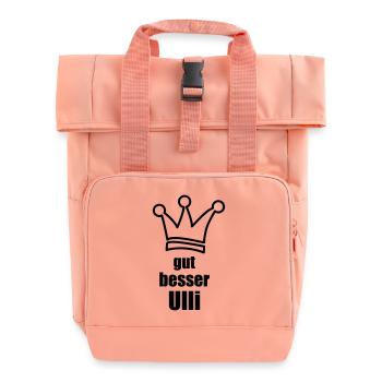Ulli - Rolltop Rucksack mit zwei Griffen - Chintzrosa - Vorne