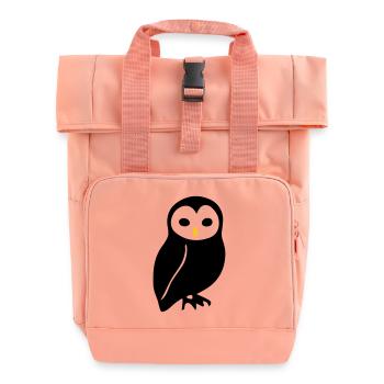 Eule - Rolltop Rucksack mit zwei Griffen - Chintzrosa - Vorne