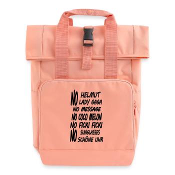 No Ficki Ficki, Sunglasses, Coco Melon.. - Roll Top Backpack with Two Handles - chintz rose - Front