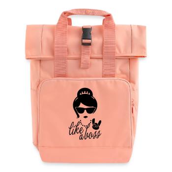 Like a i love strong hipster frau boss mutter - Rolltop Rucksack mit zwei Griffen - Chintzrosa - Vorne