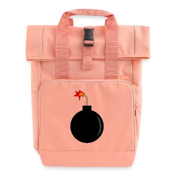 explodierende Bombe - Rolltop Rucksack mit zwei Griffen - Chintzrosa - Vorne