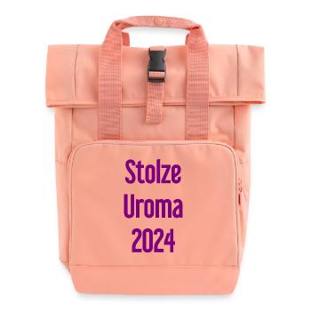 Fière arrière-grand-mère 2024 - Sac à dos Roll Top à deux anses - rose liberty - Devant