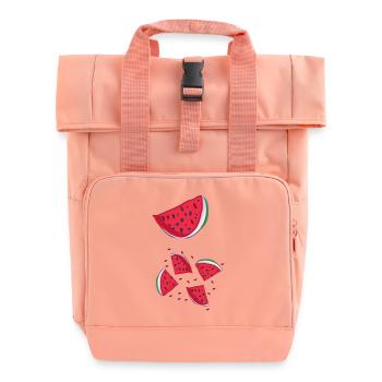 Watermelon - Roll Top Backpack with Two Handles - chintz rose - Front