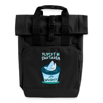 Whiskey Saying Whiskey Drinker Whiskey Lovers - Roll Top Backpack with Two Handles - black - Front