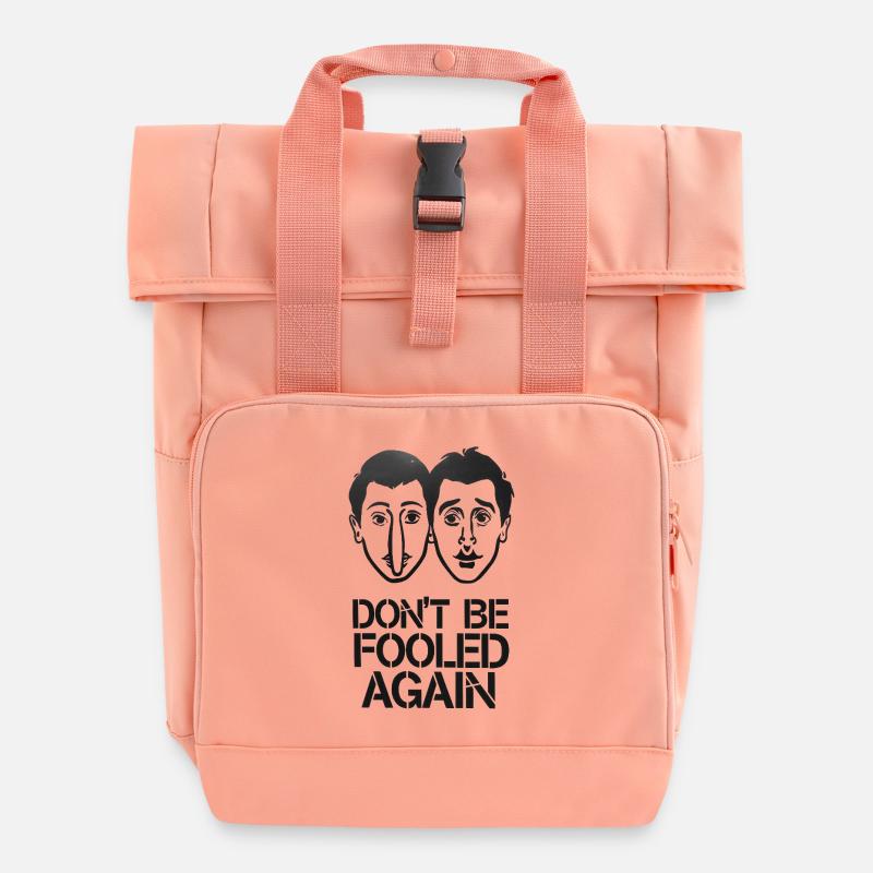 Don't be fooled again tshirts - Roll Top Backpack with Two Handles - chintz rose