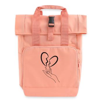 Gebrochenes Herz - Rolltop Rucksack mit zwei Griffen - Chintzrosa - Vorne