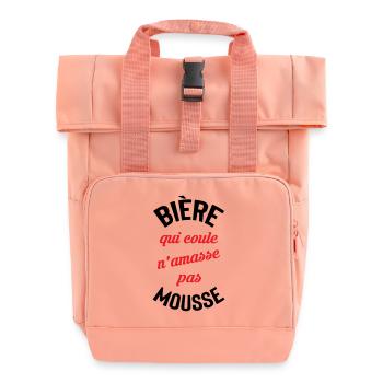 Rolling beer doesn't build foam - Roll Top Backpack with Two Handles - chintz rose - Front