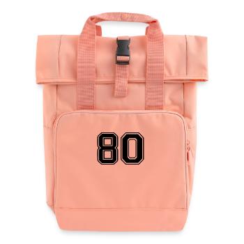 80 - Roll Top Backpack with Two Handles - chintz rose - Front