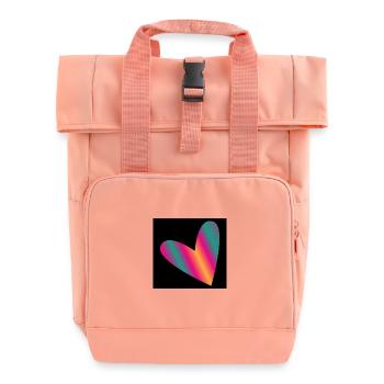 HEART - Roll Top Backpack with Two Handles - chintz rose - Front