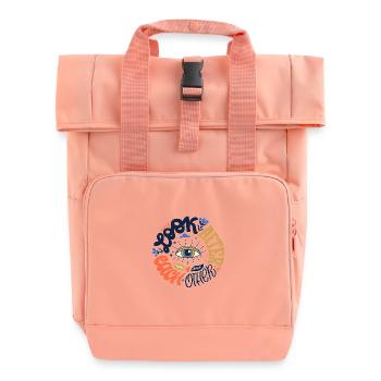  Augenmotiv - Rolltop Rucksack mit zwei Griffen - Chintzrosa - Vorne