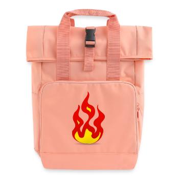 Feuer Flammen - Rolltop Rucksack mit zwei Griffen - Chintzrosa - Vorne