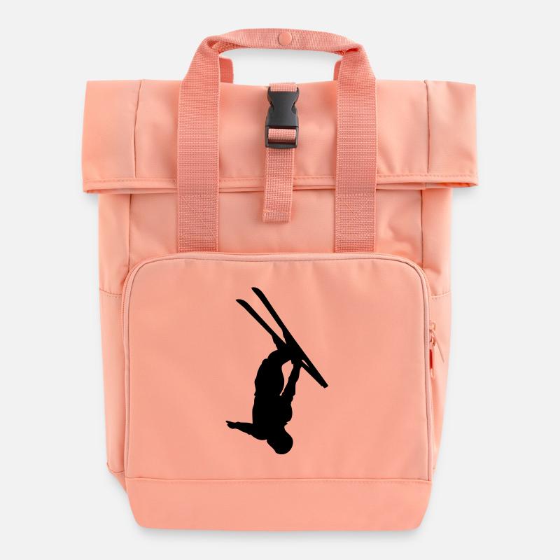 freefall skier / skiing - Sac à dos Roll Top à deux anses - rose liberty