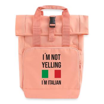 Ich schreie nicht, ich bin Italiener - Rolltop Rucksack mit zwei Griffen - Chintzrosa - Vorne