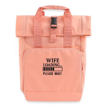 Wife Loading… Please Wait. - Rolltop Rucksack mit zwei Griffen - Chintzrosa - Vorne
