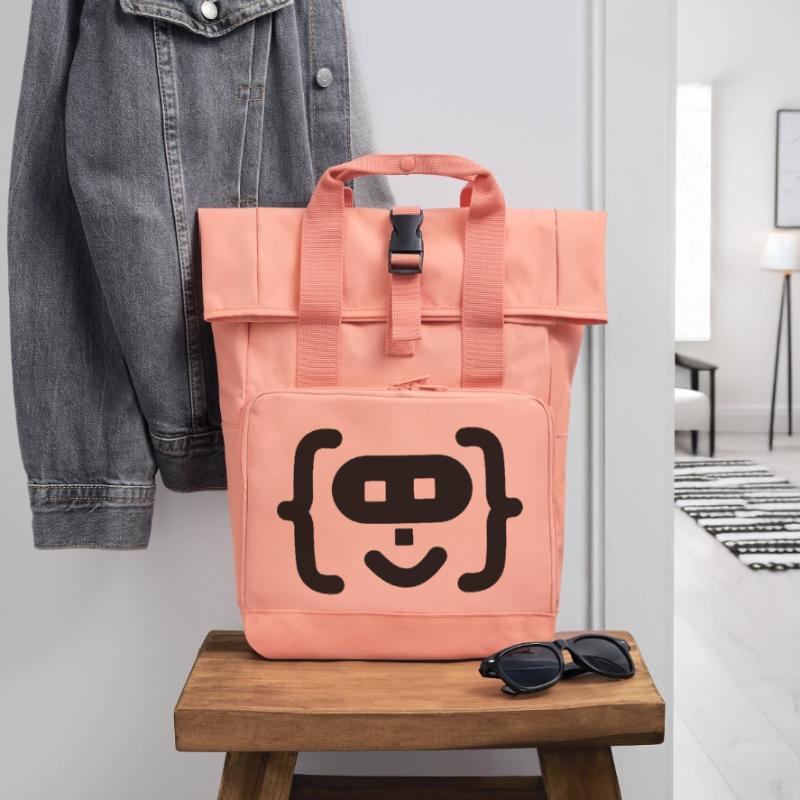 Hacker-Programmierer-Code-Logo Rolltop Rucksack mit zwei Griffen