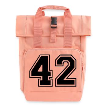 42 - Roll Top Backpack with Two Handles - chintz rose - Front