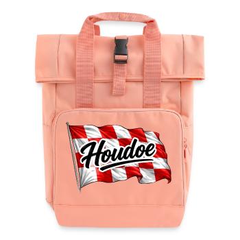 Brabant-Flagge mit Houdoe schwenken - Rolltop Rucksack mit zwei Griffen - Chintzrosa - Vorne