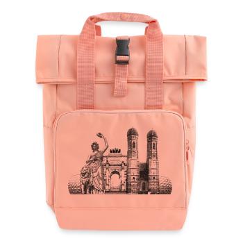 München - Rolltop Rucksack mit zwei Griffen - Chintzrosa - Vorne