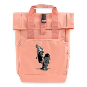 skate 03 - Roll Top Backpack with Two Handles - chintz rose - Front