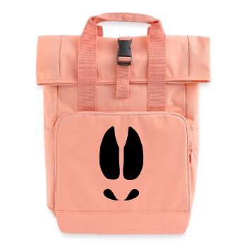 Moose tracks - Roll Top Backpack with Two Handles - chintz rose - Front