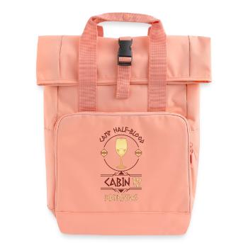 Cabin #12 in Camp Half Blood, Child of Dionysus - Roll Top Backpack with Two Handles - chintz rose - Front