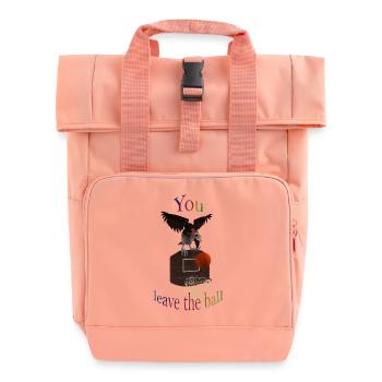 Wütender Geier - Rolltop Rucksack mit zwei Griffen - Chintzrosa - Vorne