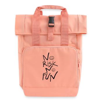 No risk, no fun - Roll Top Backpack with Two Handles - chintz rose - Front