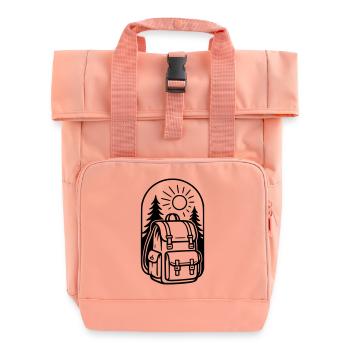 Survival - backpack - Roll Top Backpack with Two Handles - chintz rose - Front