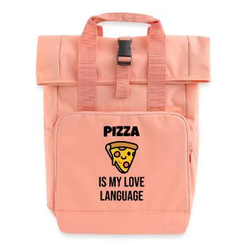 Pizzastück Charakter - Rolltop Rucksack mit zwei Griffen - Chintzrosa - Vorne