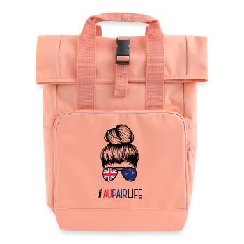 Au Pair Aupair Nouvelle-Zélande Voyage de travail #Aupairlife - Sac à dos Roll Top à deux anses - rose liberty - Devant