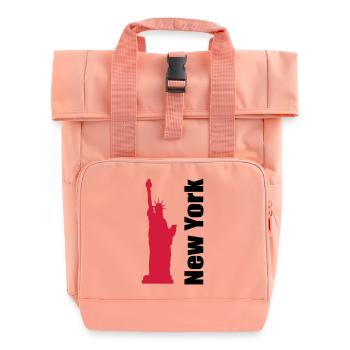 New York - Rolltop Rucksack mit zwei Griffen - Chintzrosa - Vorne