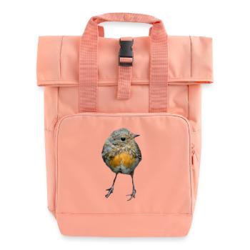 Vogel - Rolltop Rucksack mit zwei Griffen - Chintzrosa - Vorne