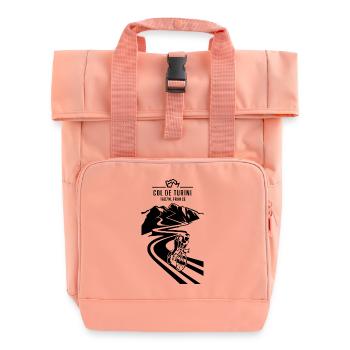 Ascent of the Col de Turini - Roll Top Backpack with Two Handles - chintz rose - Front