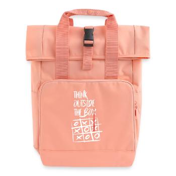 think outside the box - Roll Top Backpack with Two Handles - chintz rose - Front