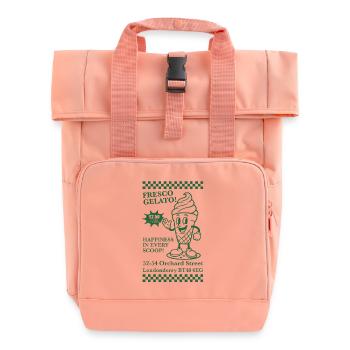 FRESCO-GELATO Maskottchen - Rolltop Rucksack mit zwei Griffen - Chintzrosa - Vorne